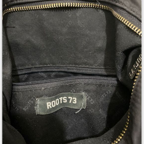 Roots crossbody nylon bag with leather detail handle - Picture 2 of 3